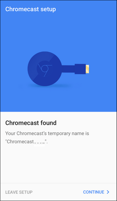 Chromecast Setup