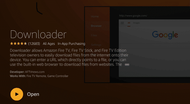  Downloader app to install Cinema HD on Firestick