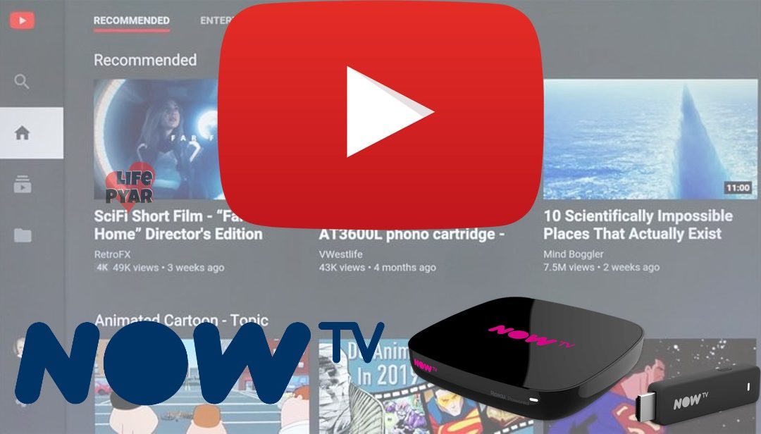 YouTube on Now TV Box