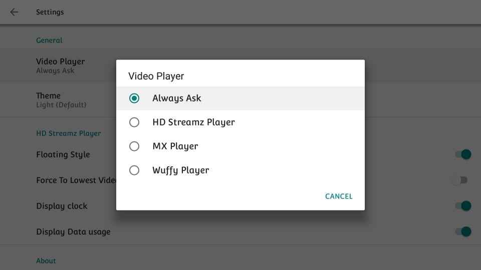Choose a video player
